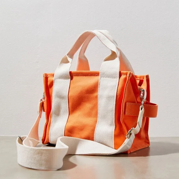 BDG Serena Orange Medium Tote Bag - Picture 2 of 6